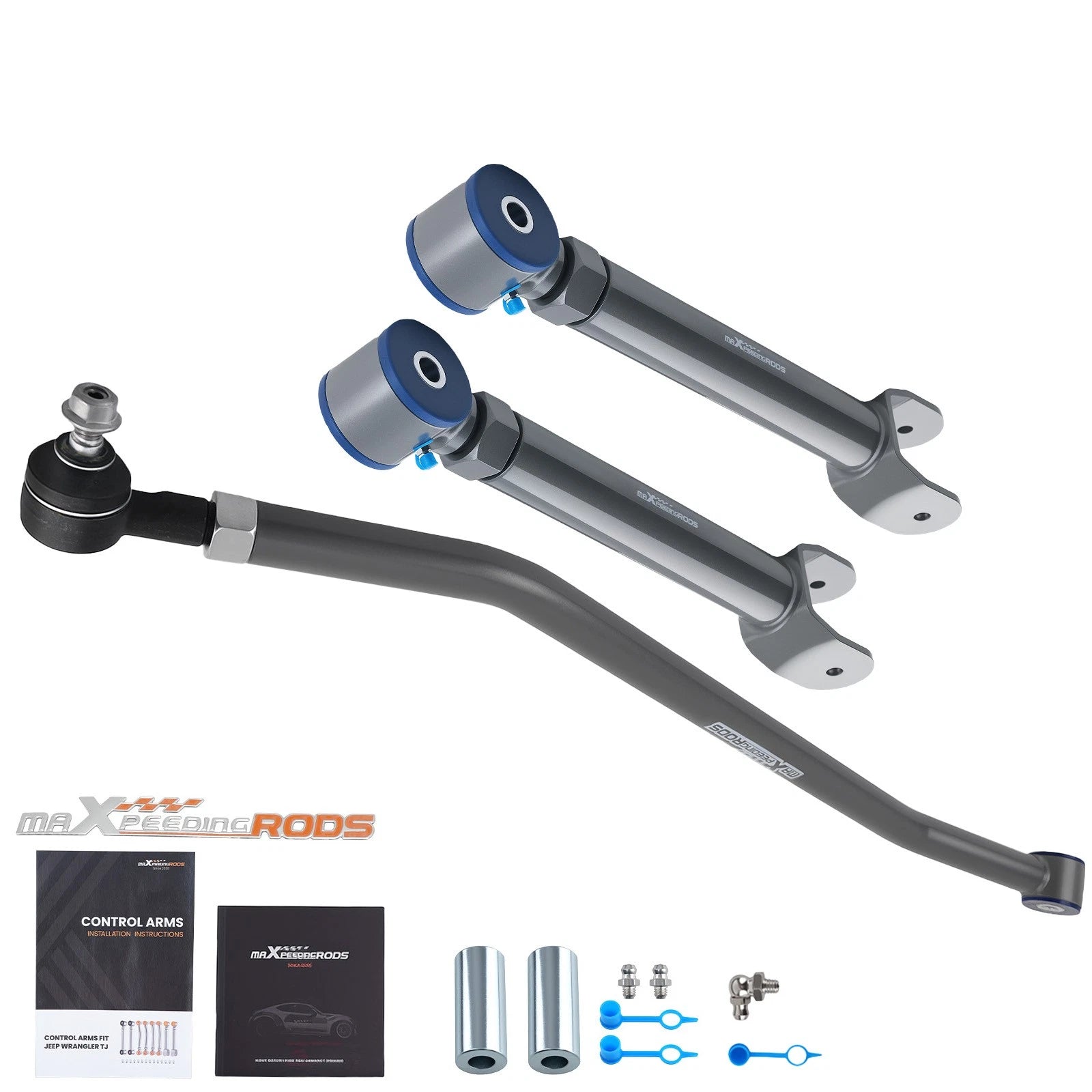 Adjustable Front Upper Control Arms Track Bar 1.5-4.5'' for Jeep Wrangler (1997–2006)