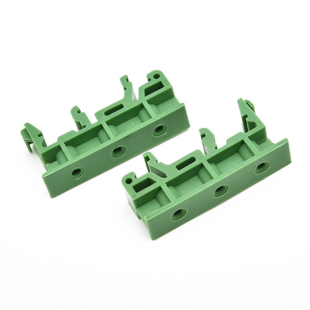 10pcs Green PCB Brackets for DIN 35 Mounting Rails (DRG-01)