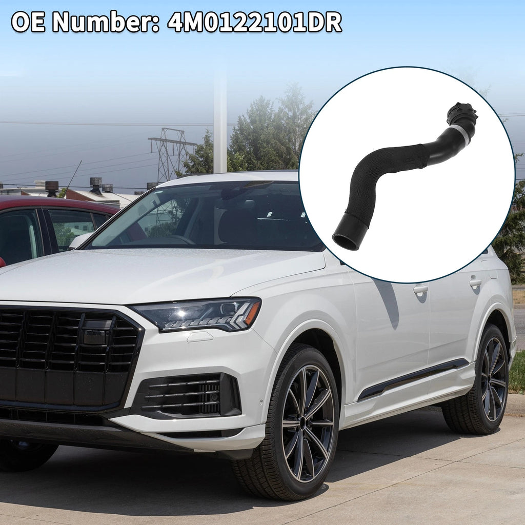 Radiator Hose Water Pipe Replacement for Audi Q7 3.0L (2020–2025) Rubber Black