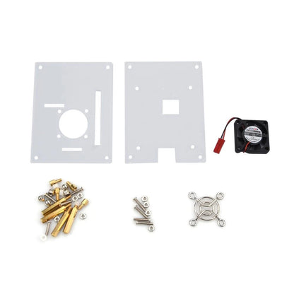 Acrylic Case Shell & Cooling Fan Set for Raspberry Pi 3/2 Model B/B+