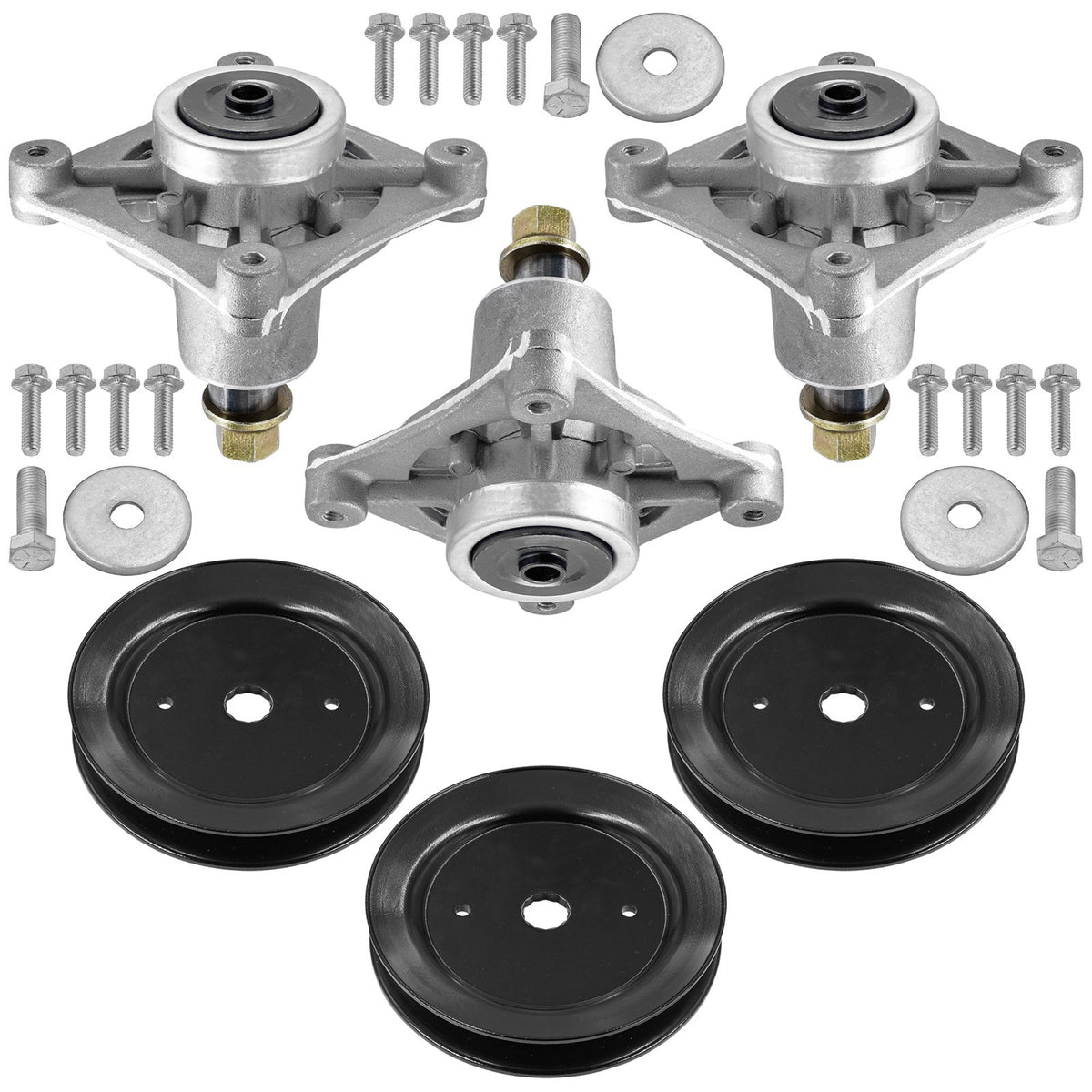 Deck Spindle and Pulley Replacement for Hustler Raptor Limited Raptor EX (52") (2010–2018)
