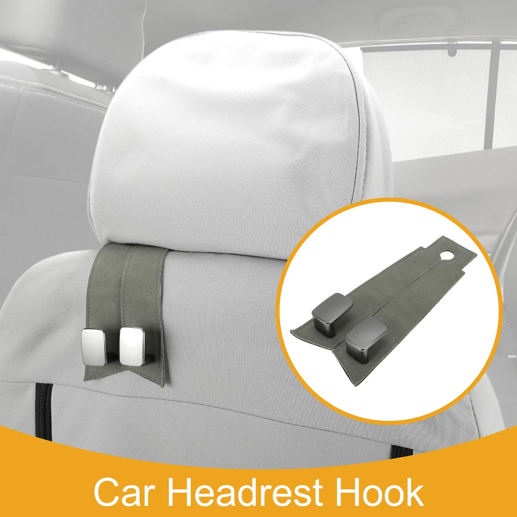 1 Pcs Universal Car Seat Headrest Hook for Hanging Purses Gray 6.89"x2.99"