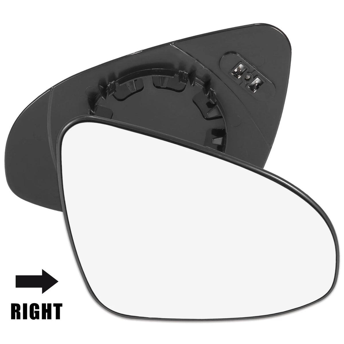 Right Side Heated Mirror Glass with Backing Plate for Toyota C-HR (2018–2022)