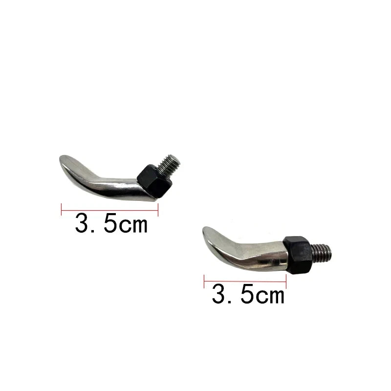 2x Push Rod Ends Tip Curved/Whale Tail Tips Paintless Dent Repair Tool M8 Thread