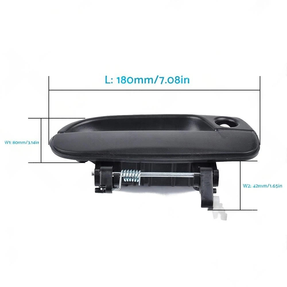Pair Outer Door Handles for Hyundai Accent LC (2000–2006) - Black