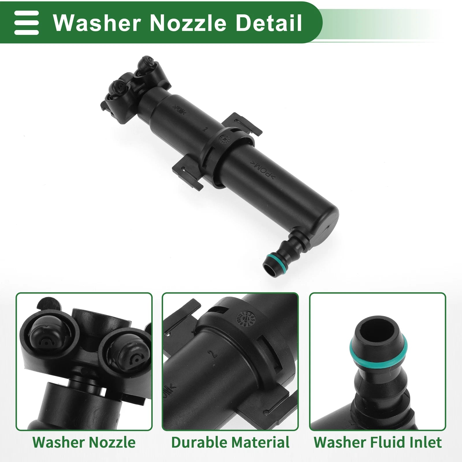 Front Passenger Side Headlight Washer Nozzle for VW Tiguan (2007–2011) No. 5ND955978