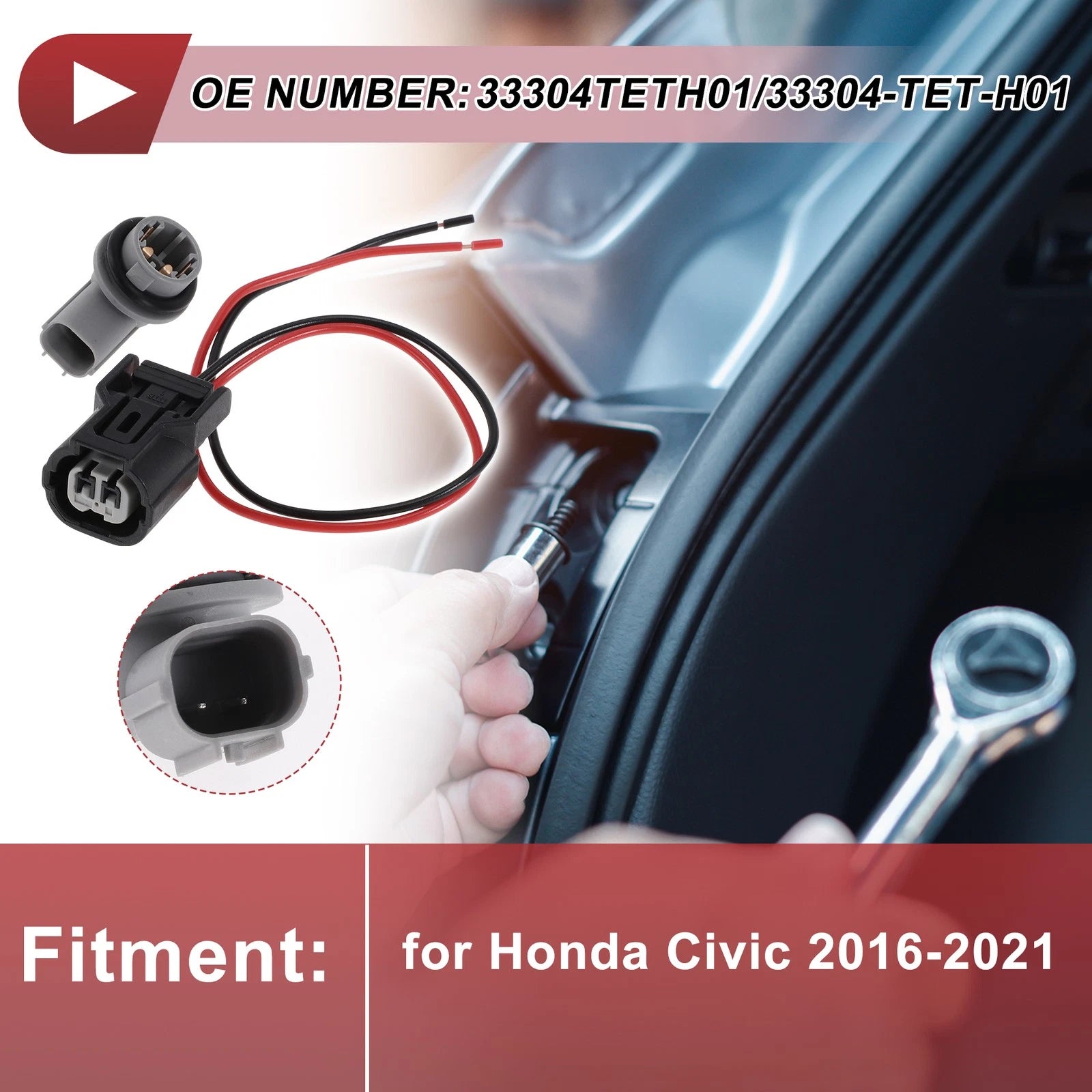 Side Marker Light Bulb Socket Harness for Honda Civic 2016-2021