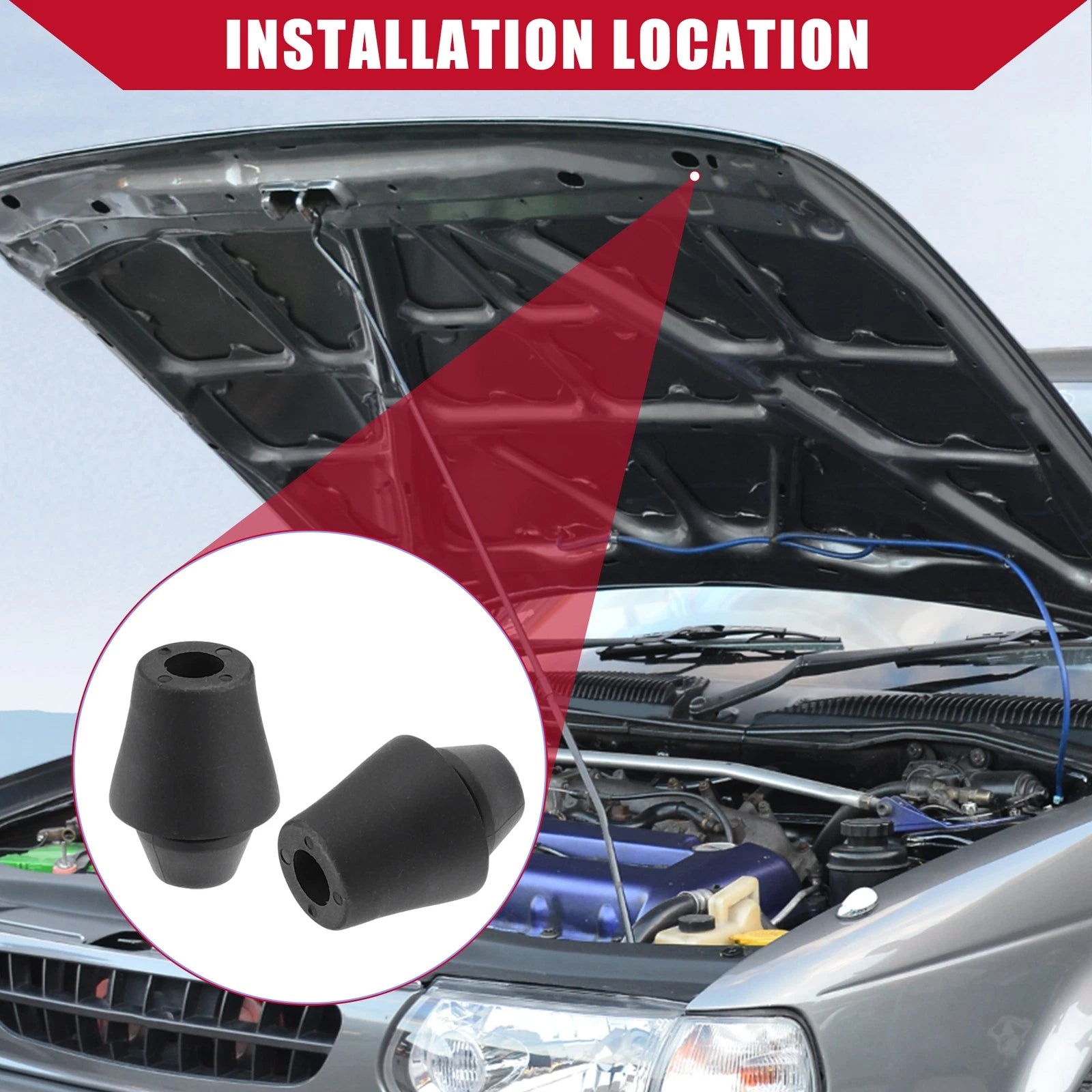 10X Hood Stop Buffer for Nissan Armada Frontier Maxima Rogue (2004–2023)