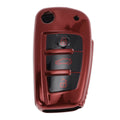 Car Key Case TPU Red Replacement for Audi A1 A3 A4 3 Button (2005–2015)