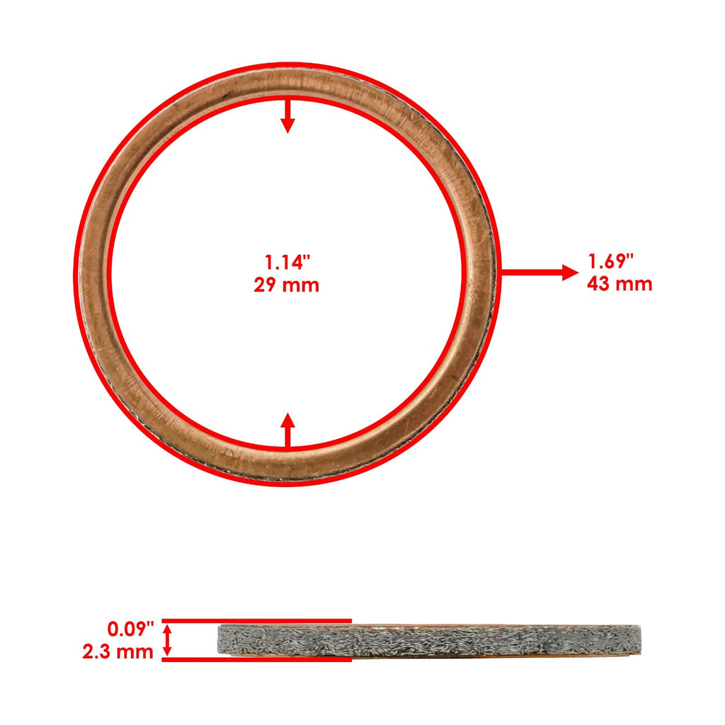 Exhaust Pipe Gaskets Replacement for Suzuki (14181-17E00) (2005–2015)