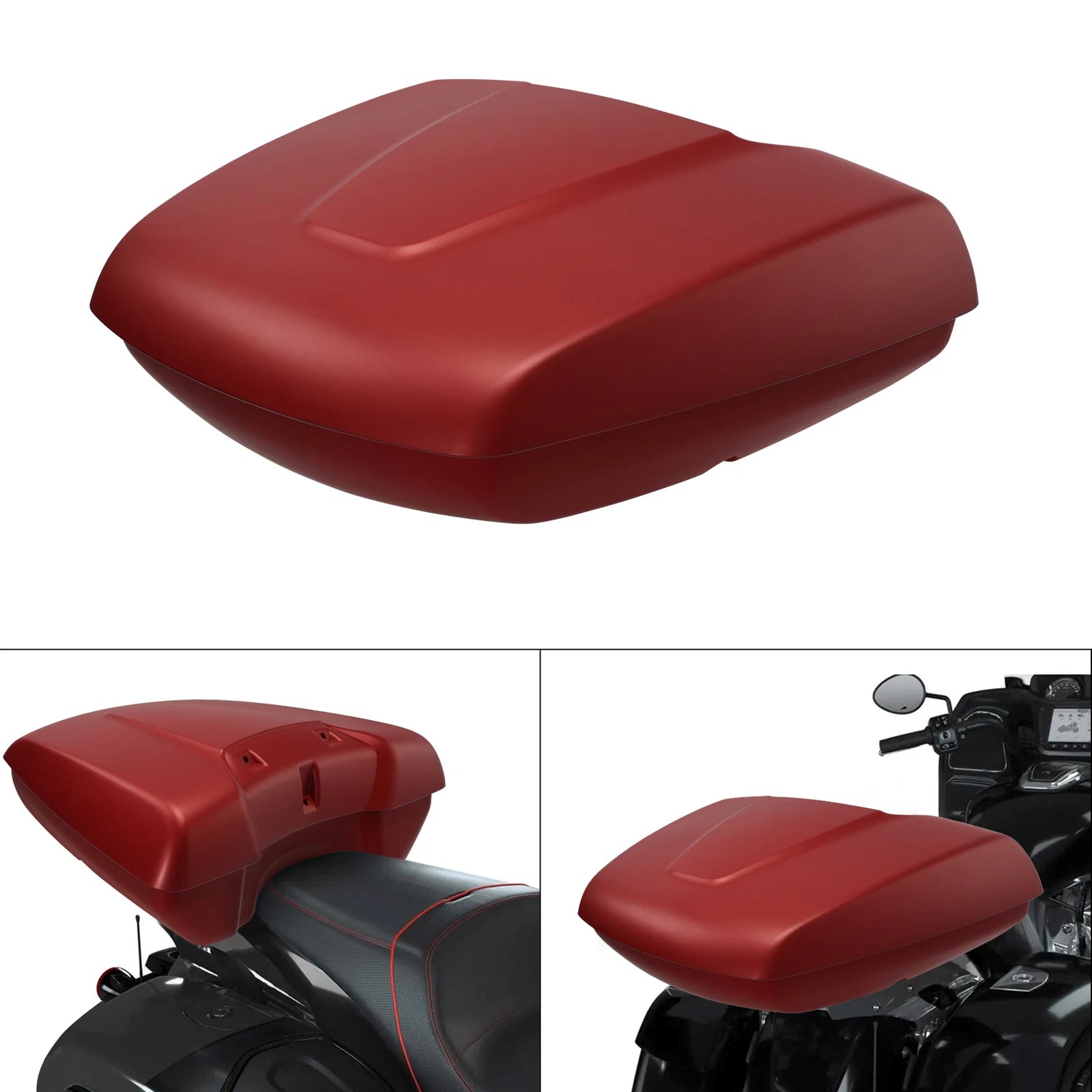Low Profile Trunk for Indian Challenger Chieftain Pursuit (2017–2025) Ruby Smoke