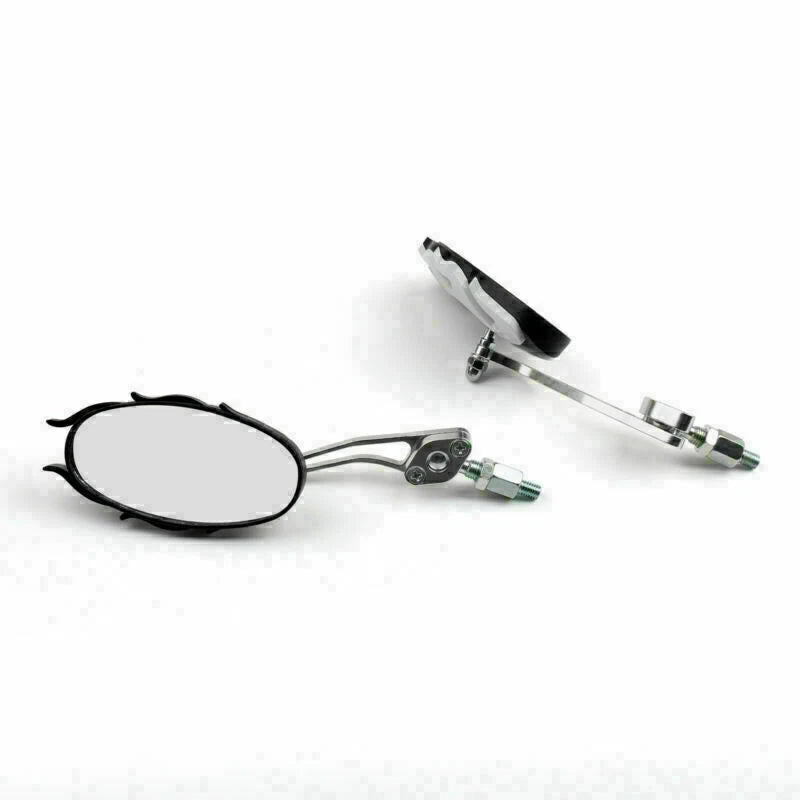 Universal Rearview Mirrors for Motorcycle (8mm, 10mm) - White T9