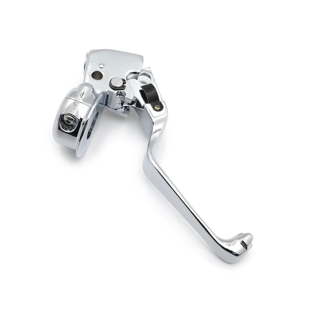 Chrome Skull Clutch Lever with Mount Bracket for Harley Dyna (2008–2014)