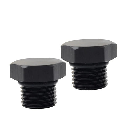 2Pcs Aluminum 6AN AN6 Block Off Cap ORB Plug Male Fitting Adapters