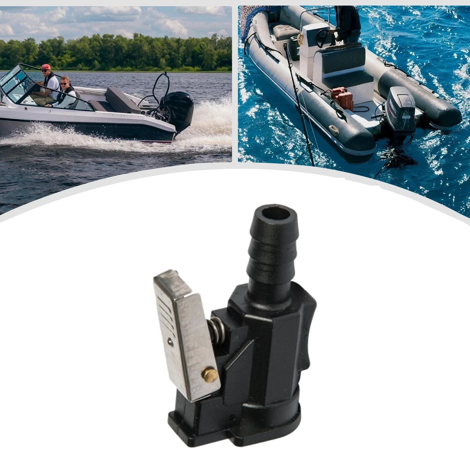 Fuel Line Connector for Johnson Evinrude Outboard (8mm, Replace 775640)