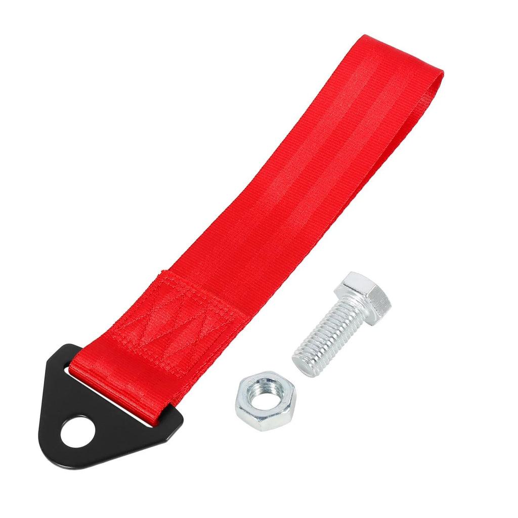Universal Car Tow Towing Hook Bumper Trailer Strap with Red Belt (Universal)