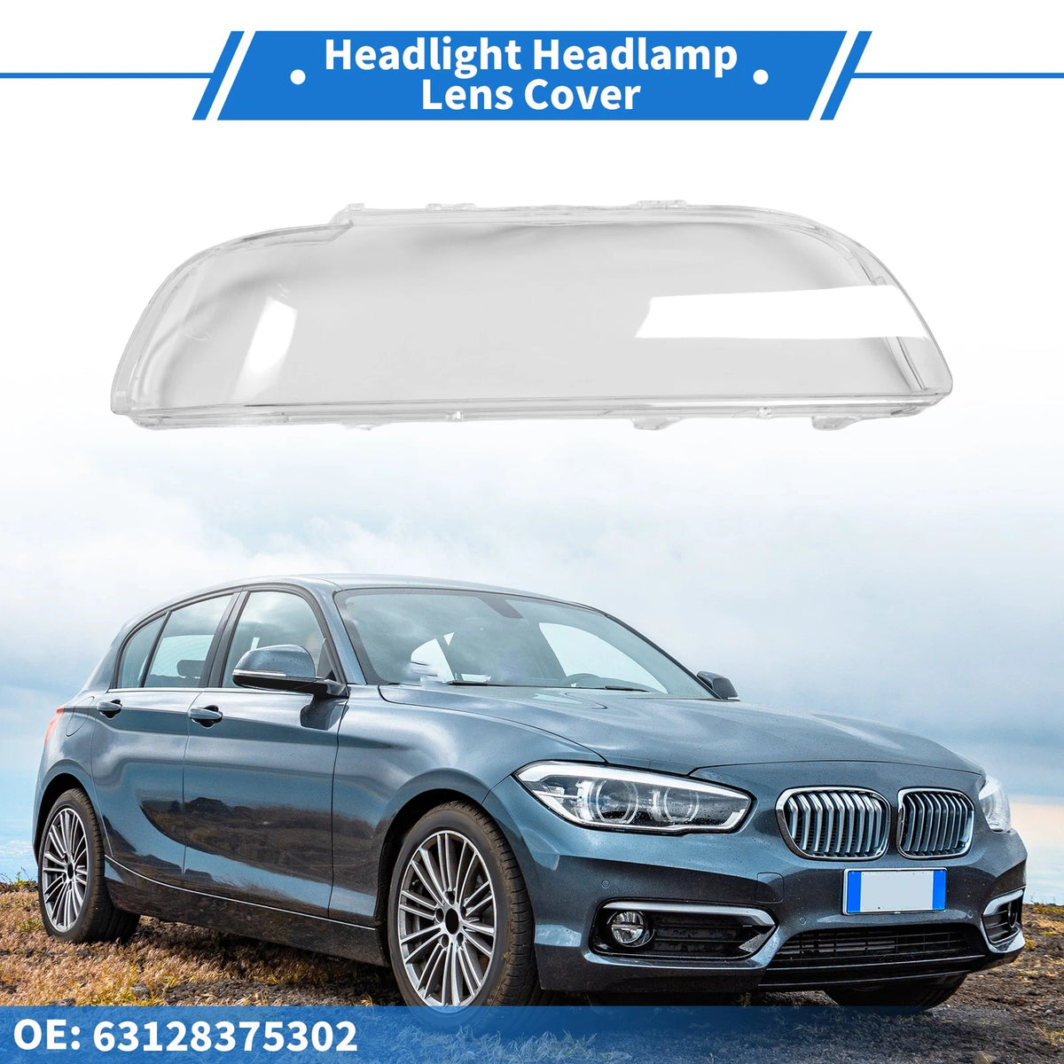 Headlight Lens Cover Front Right OEM Replacement for BMW 5 Series E39 (1997–2004)
