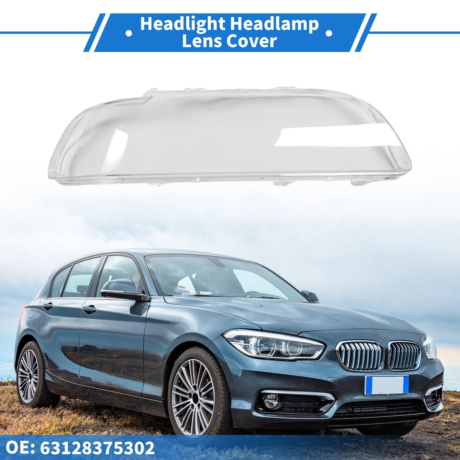 Headlight Lens Cover Front Right OEM Replacement for BMW 5 Series E39 (1997–2004)