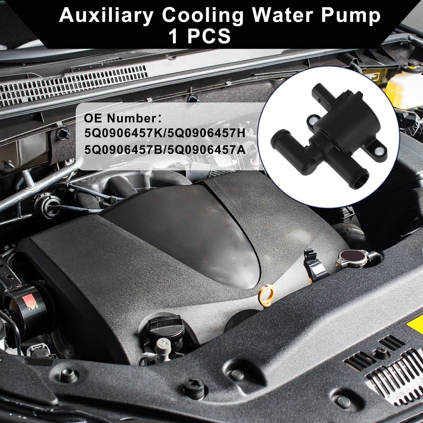 Auxiliary Cooling Water Pump for Audi A3 Quattro AWD 2019 (1 Pc)