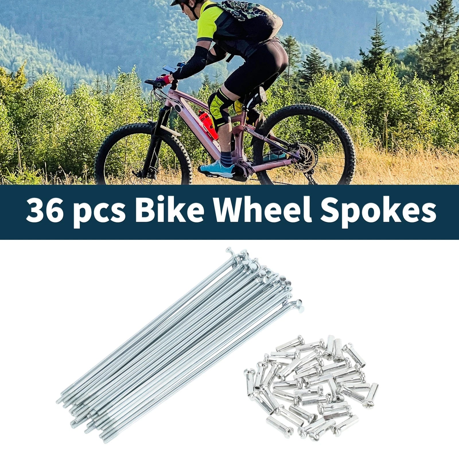 Bicycle Spokes Nipple Replacement Set 14G 104mm for Universal (Universal)