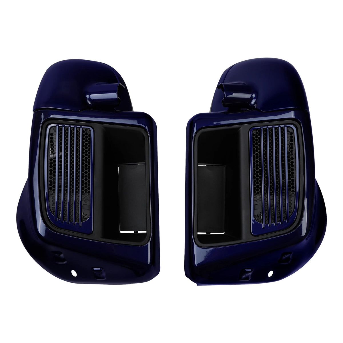 Lower Vented Fairings for Harley Road Glide (2014–2024) Zephyr Blue/Black Sunglo