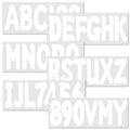 Set of 4 Boat Registration Identification Numbers Decals A-Z & 0-9 White