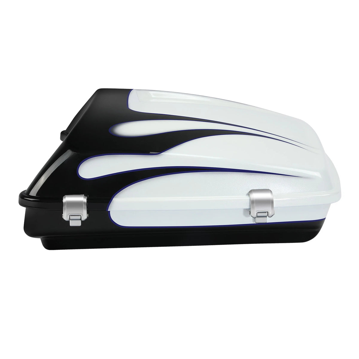 Razor Trunk for Harley Touring (2014–2023) White Amethyst Black Licorice Flames