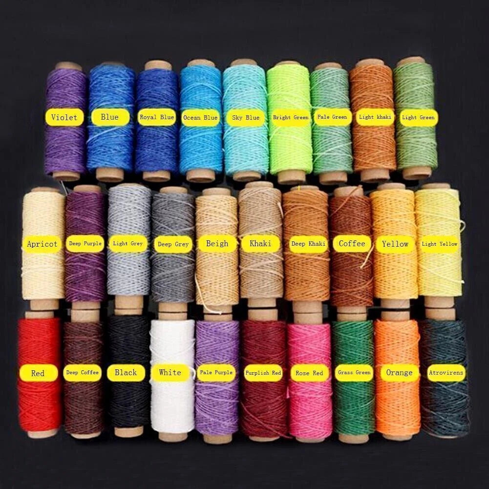 Leather Sewing Waxed Thread 50M 150D 1mm Craft Stitching Cord Tool
