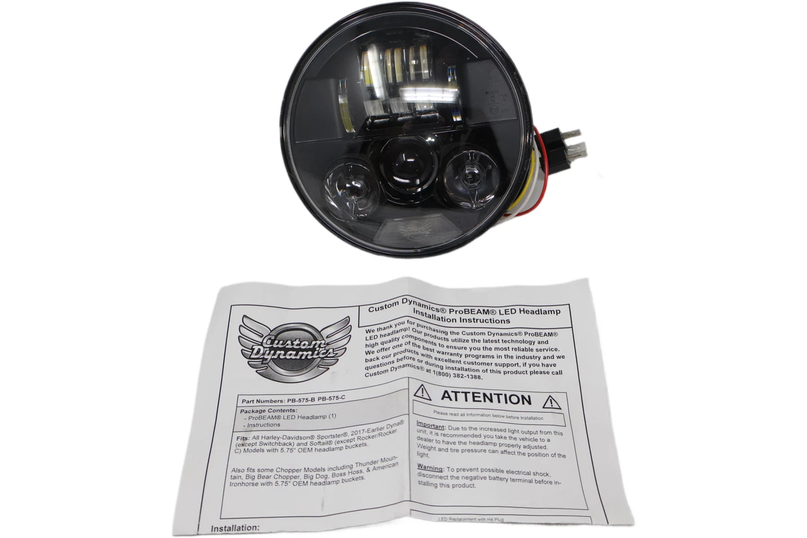 5.75" Pro Beam Headlight for Harley-Davidson (2001-1749)