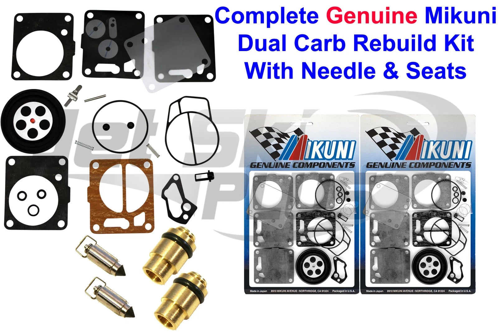 Mikuni Dual Carburetor Rebuild Kit for Yamaha Super Jet WR