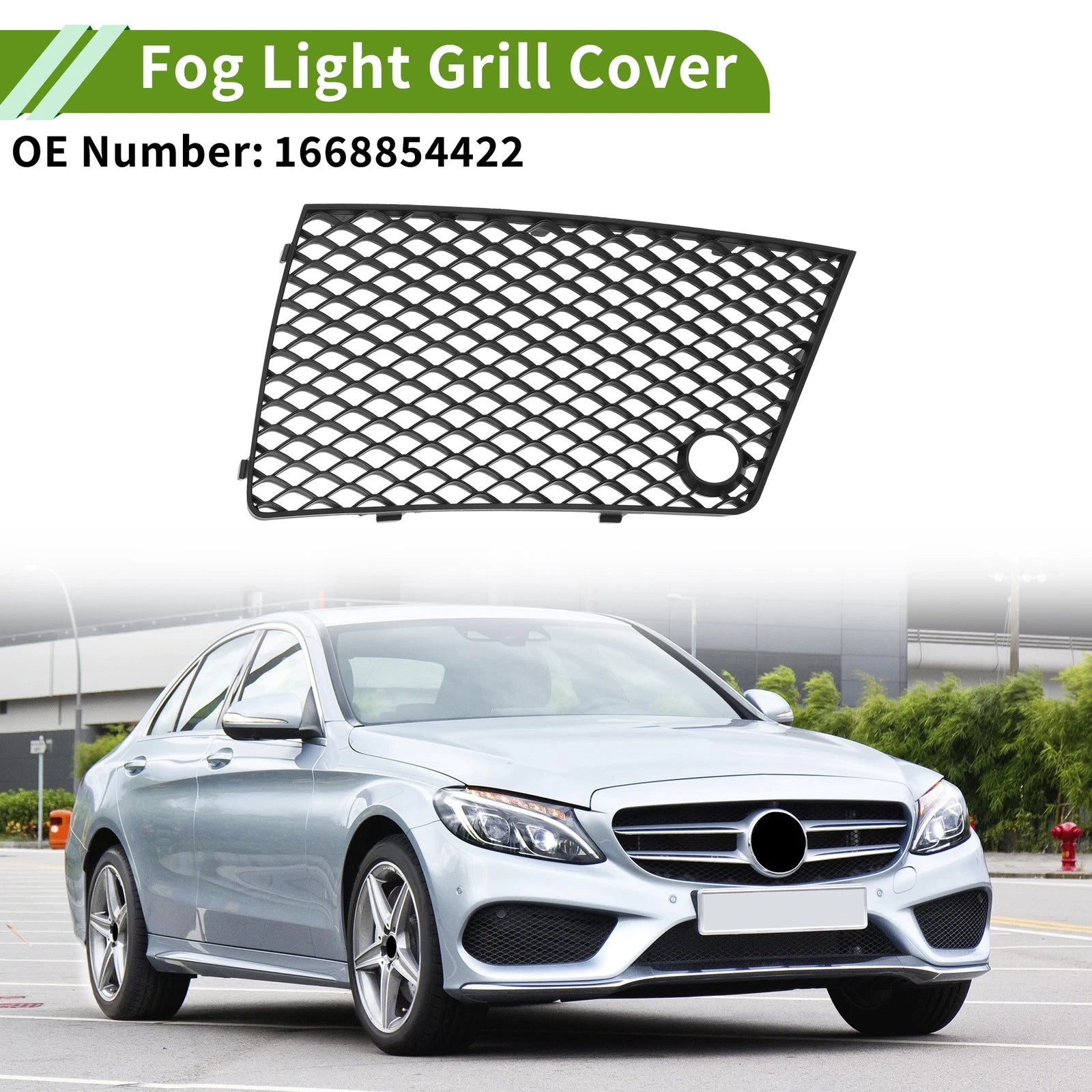 Car Front Right Fog Light Grill Replacement for Mercedes GL63 AMG (2013–2018)