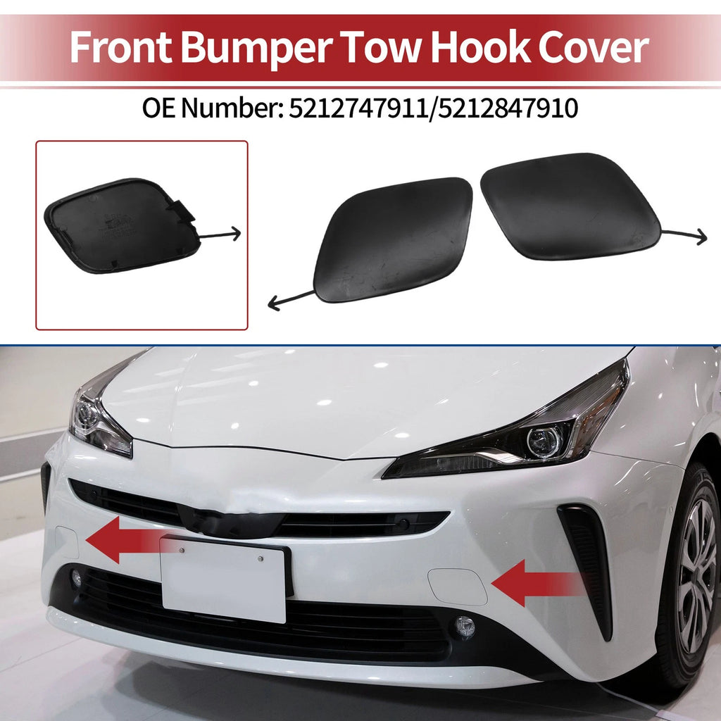 Front Tow Hook Cover Cap Replacement for Toyota Prius (2019–2022) Pair