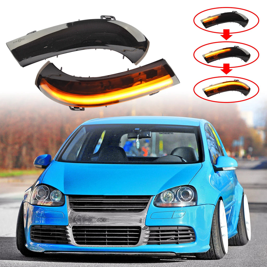 Dynamic Smoked LED Side Mirror Turn Signal Light for Golf 5, Passat B6 (2003–2010)