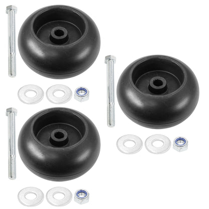 Deck Wheel w Bolt Replacement for Hustler Fastrak Raptor Flip-Up (2020–2024)