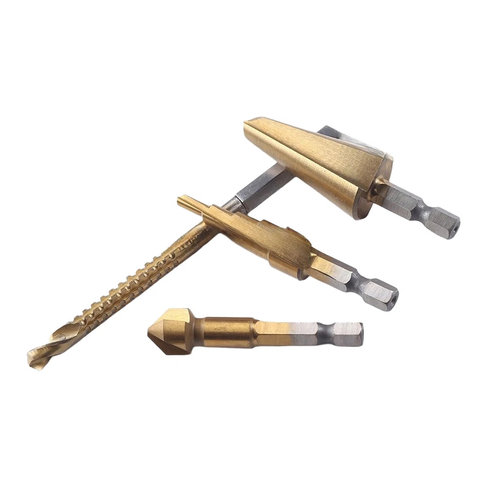 4PC Hex Shank Drill Bit Set for Workshop