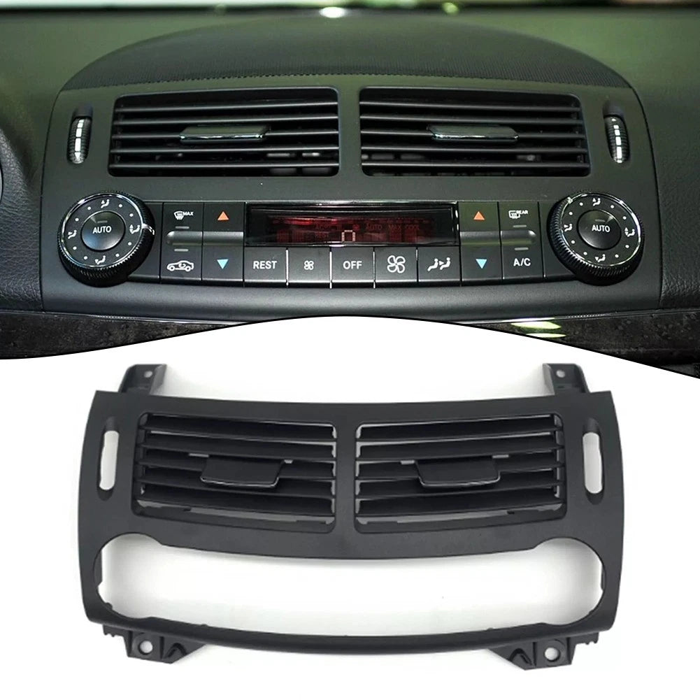 Front Center Outlet Panel Cover for Mercedes E Class W211 (2003–2009) Black