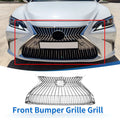 Front Hood Bumper Grille for Lexus ES350 (2019–2021) Chrome Silver Tone