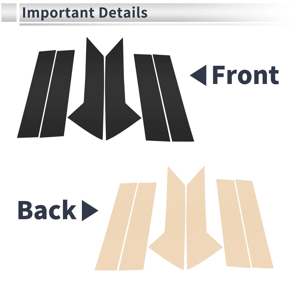 6 Pcs Door Pillar Window Trim Replacement for Mazda CX-30 (2020–2024)