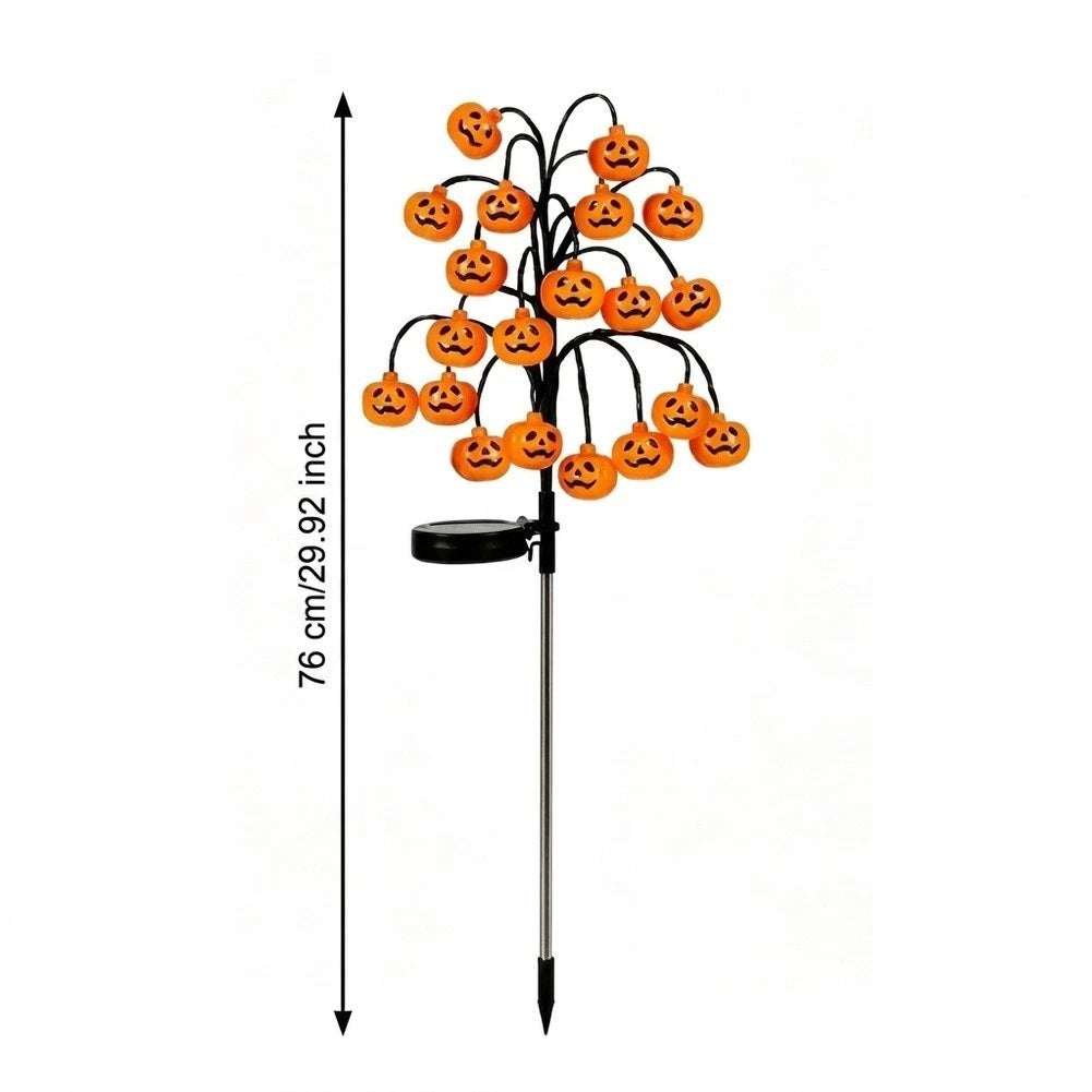 Solar Pumpkin Lights for Halloween Decor (Solar Powered)