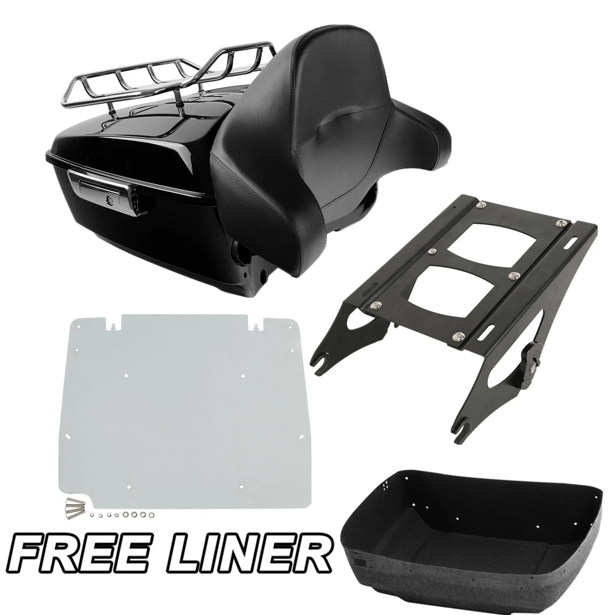 Trunk Backrest Pad Mount Plate for Harley Touring Glide (2014–2025)
