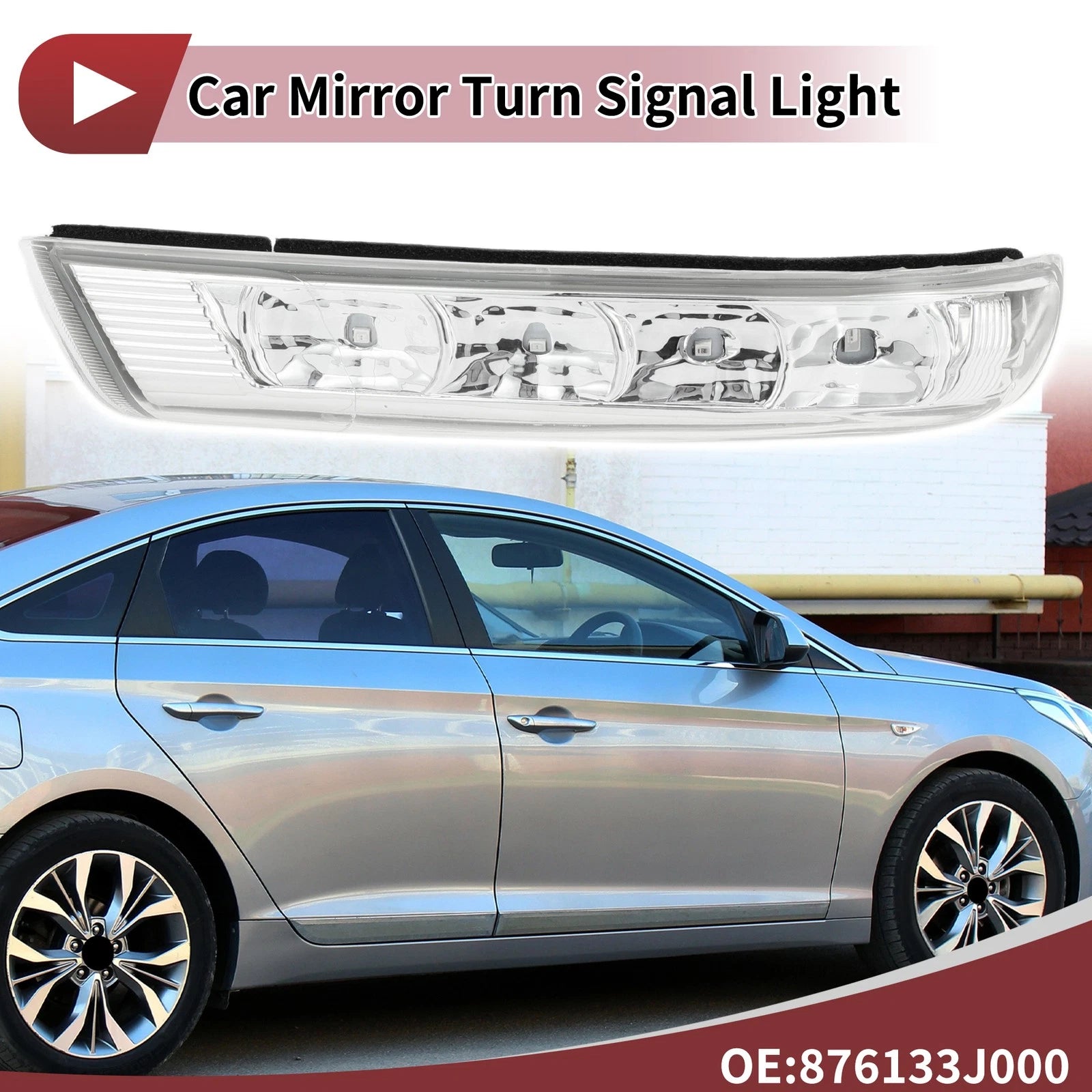 Mirror Turn Signal Light Replacement for Hyundai Santa Fe (2013–2018) Left