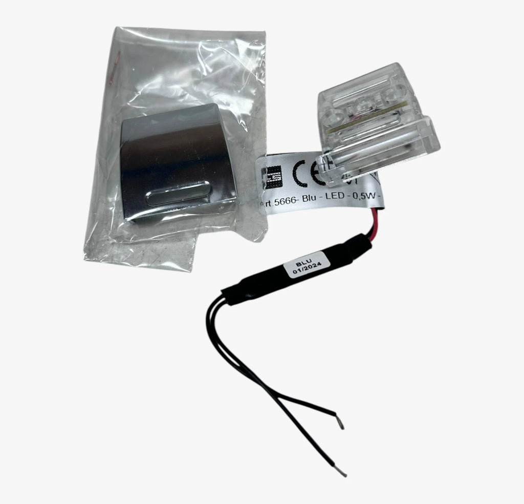Chrome Blue LED Courtesy Light 0.5W for Foresti & Suardi 5666 (10–30V)