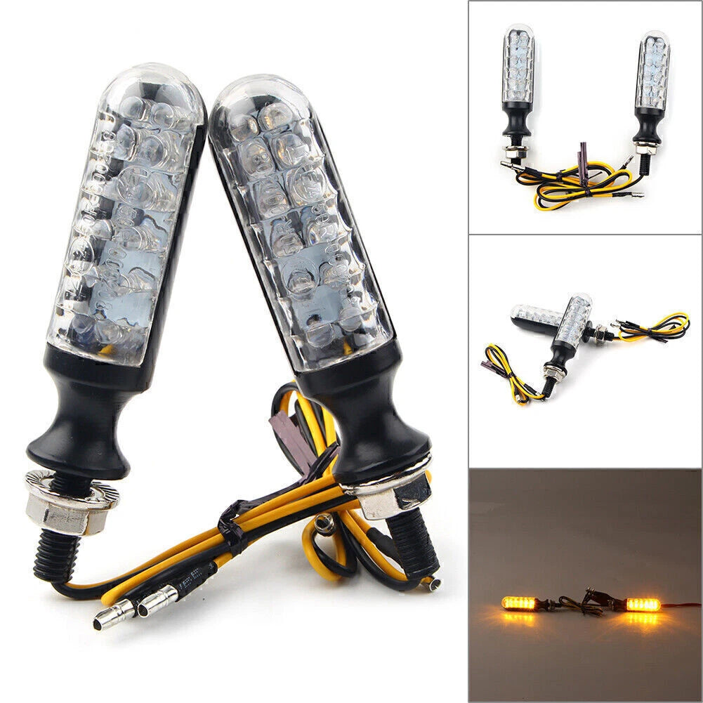 10mm Amber Turn Signal Indicator Lights for Universal Fit