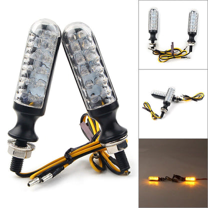 10mm Amber Turn Signal Indicator Lights for Universal Fit
