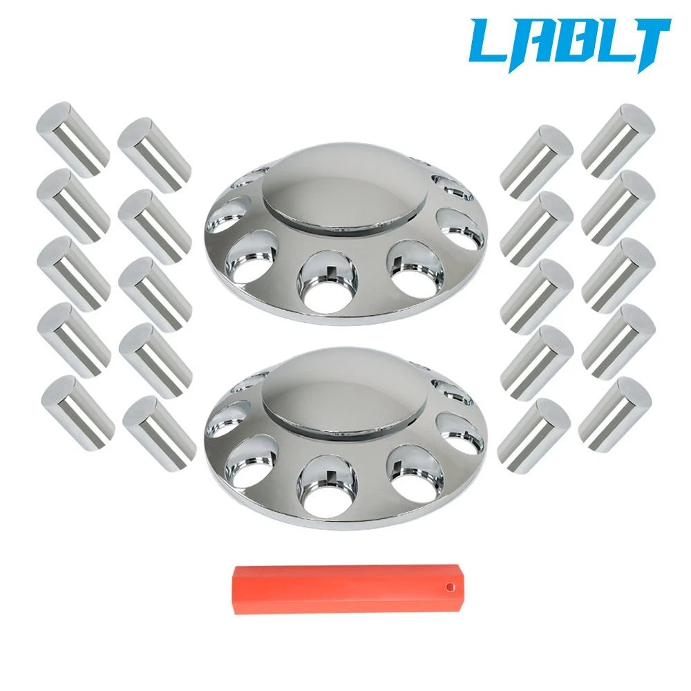 Chrome Front Axle Wheel Cover Hub Cap for LABLT Truck (Thread-On)