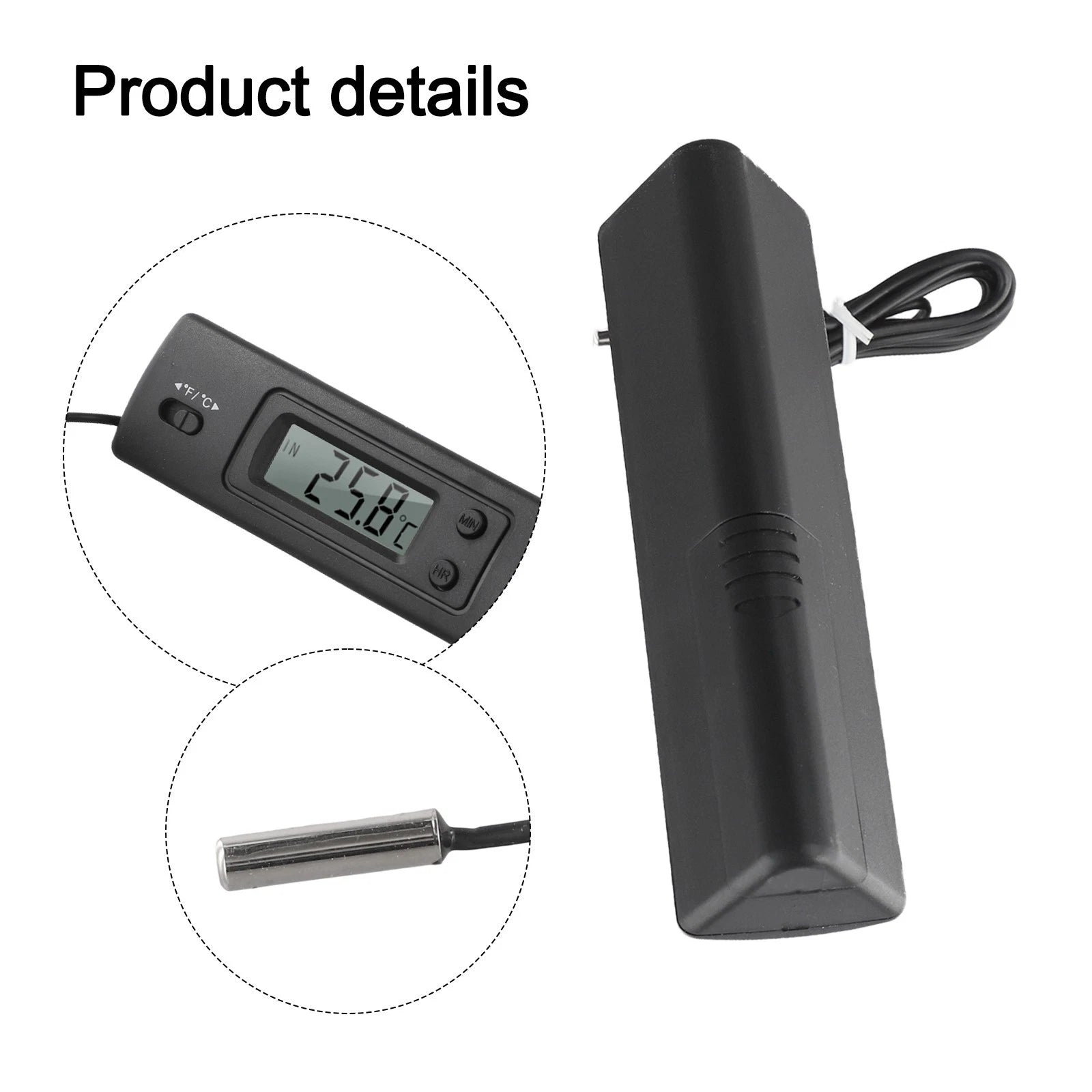 Temperature Car Thermometer for Universal Use (°C/°F Switchable)