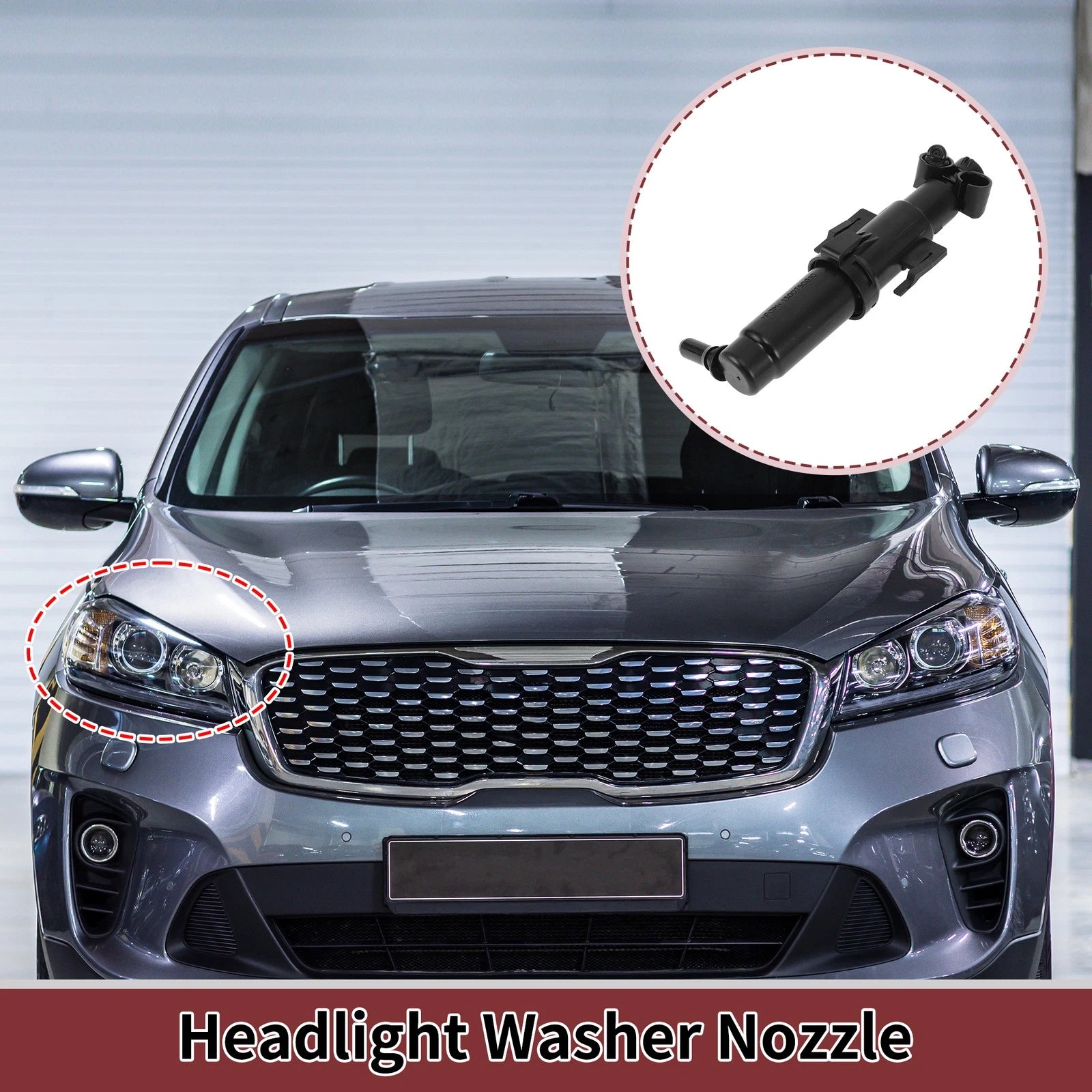 Front Passenger Side Headlight Washer Nozzle Replacement for BMW 535i (2010–2016)