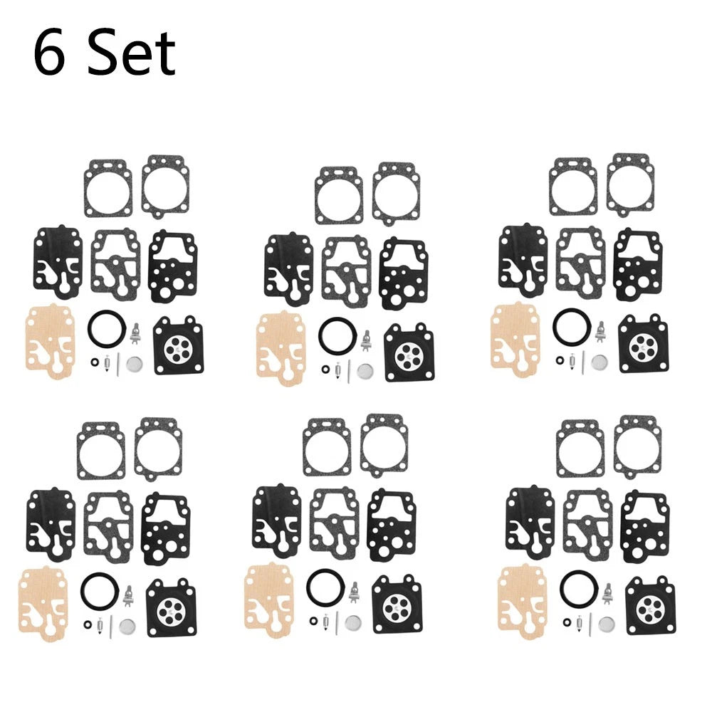 Set of 6 Carburetor Rebuild Kits for Honda GX25 GX35 (WALBRO K20-WYJ)