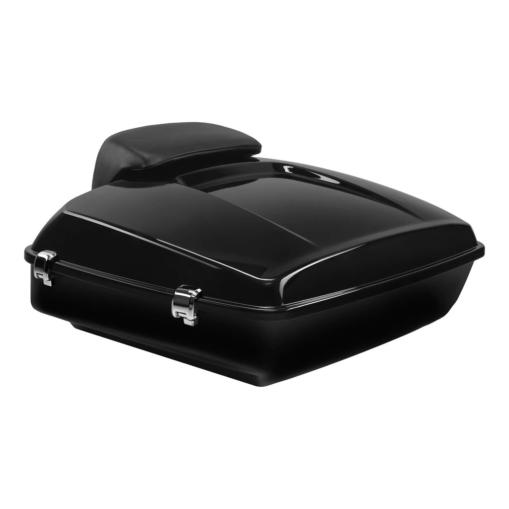 Black Chopped Trunk with Backrest Pad for Harley-Davidson Touring (2014–2026)