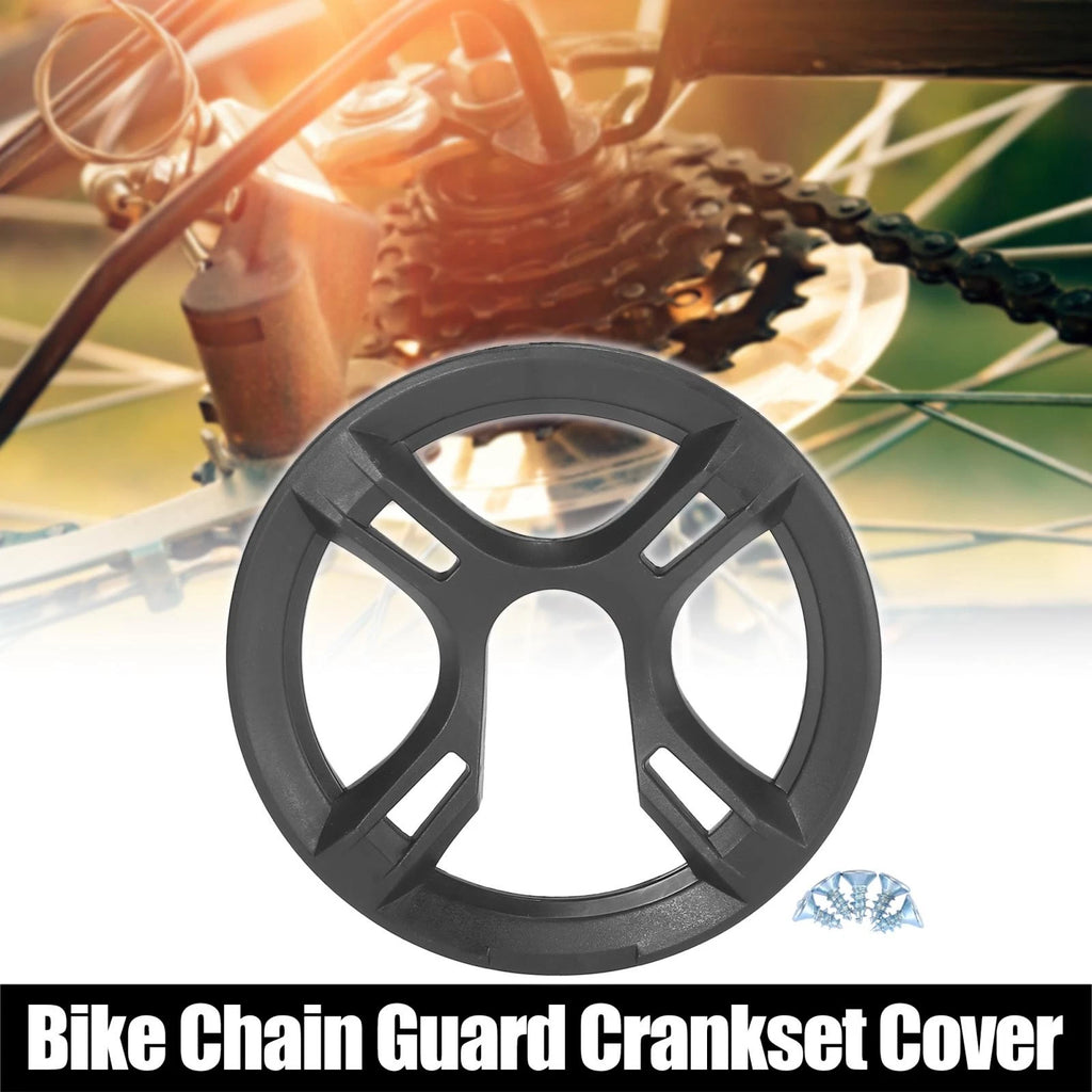 Bicycle Crankset Chain Wheel Cover Replacement for Black 42 Teeth (9.7–10.7cm)